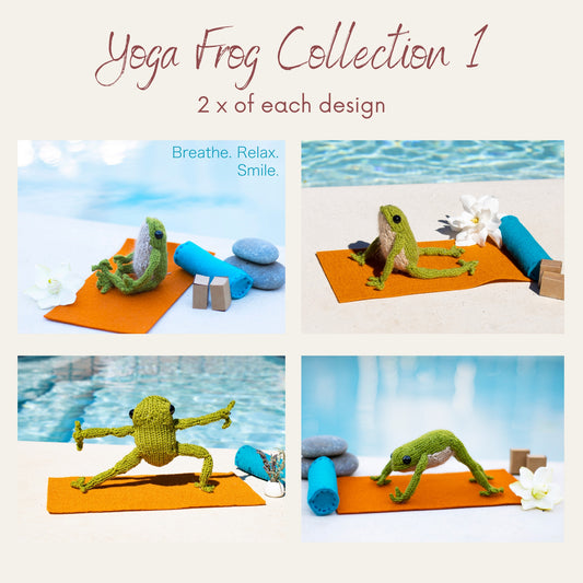 Yoga Frog Collection 1 - Set of 4 Hilarious Cards