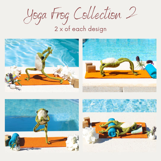 Yoga Frog Collection 2 - Set of 4 Hilarious Cards