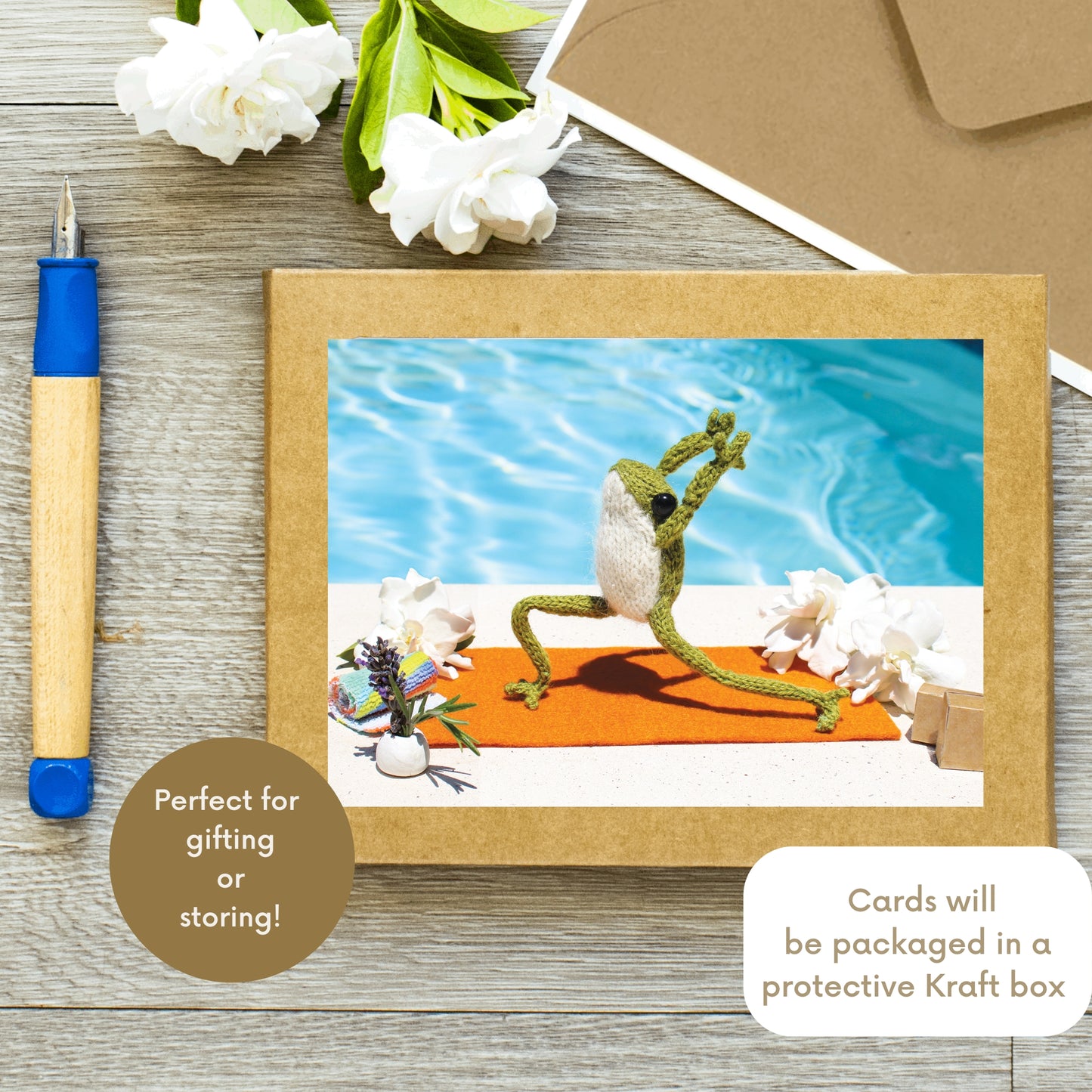 Yoga Frog Collection 2 - Set of 4 Hilarious Cards