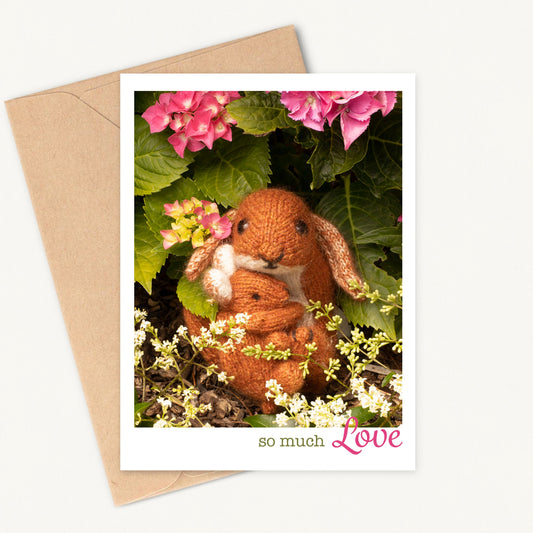 Mothers Day Bunny Greeting Card, Envelopes Included