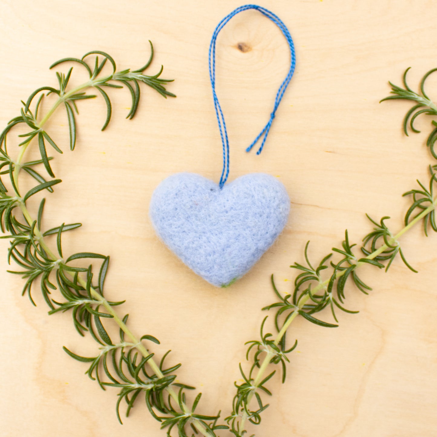 Whimsical Mermaid Felted Heart Ornament - Spring & Seasonal Decor