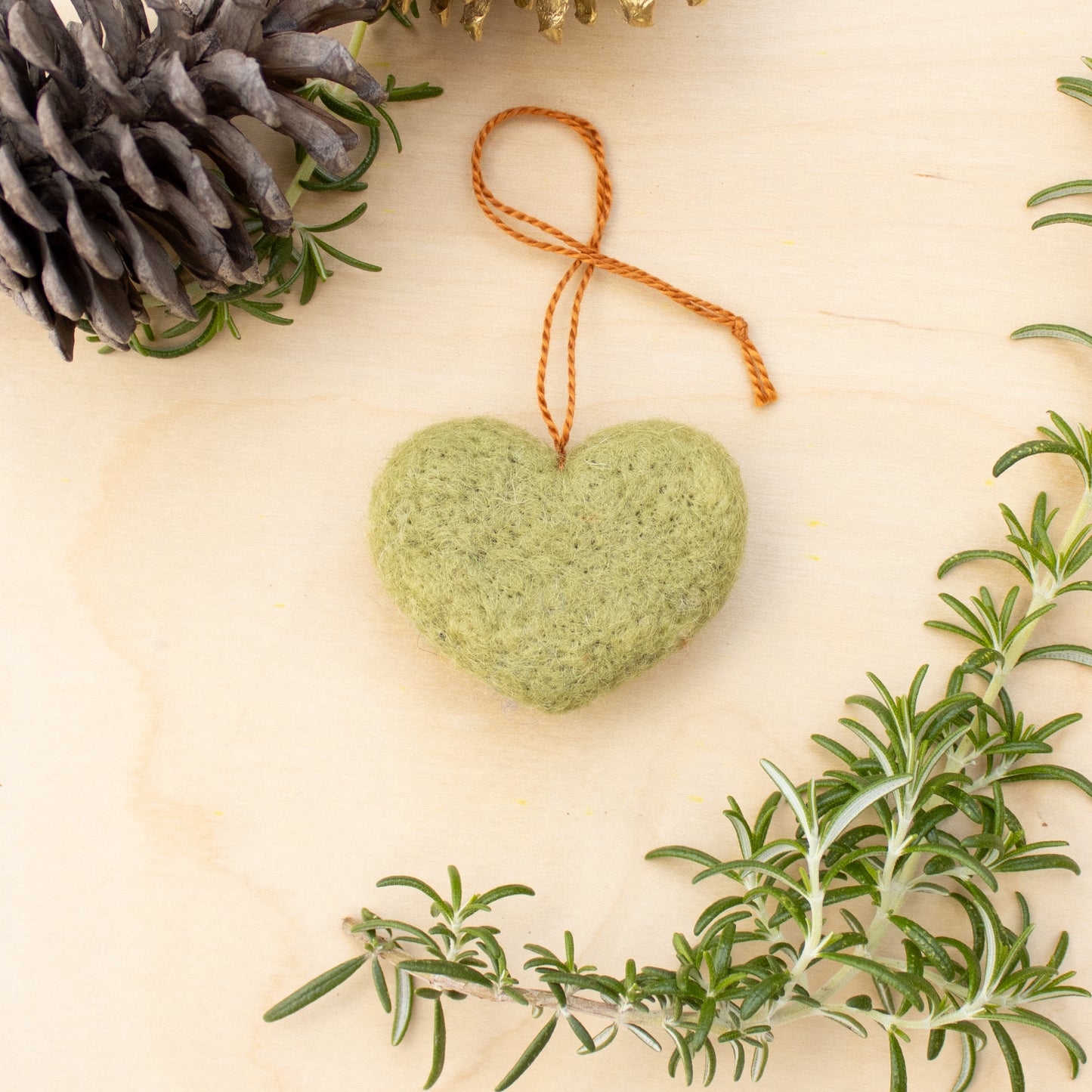 Whimsical Gnome Felted Heart Ornament - Spring & Seasonal Decor